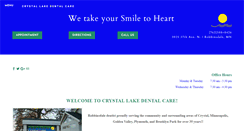 Desktop Screenshot of crystallakedentalcare.com