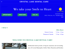 Tablet Screenshot of crystallakedentalcare.com
